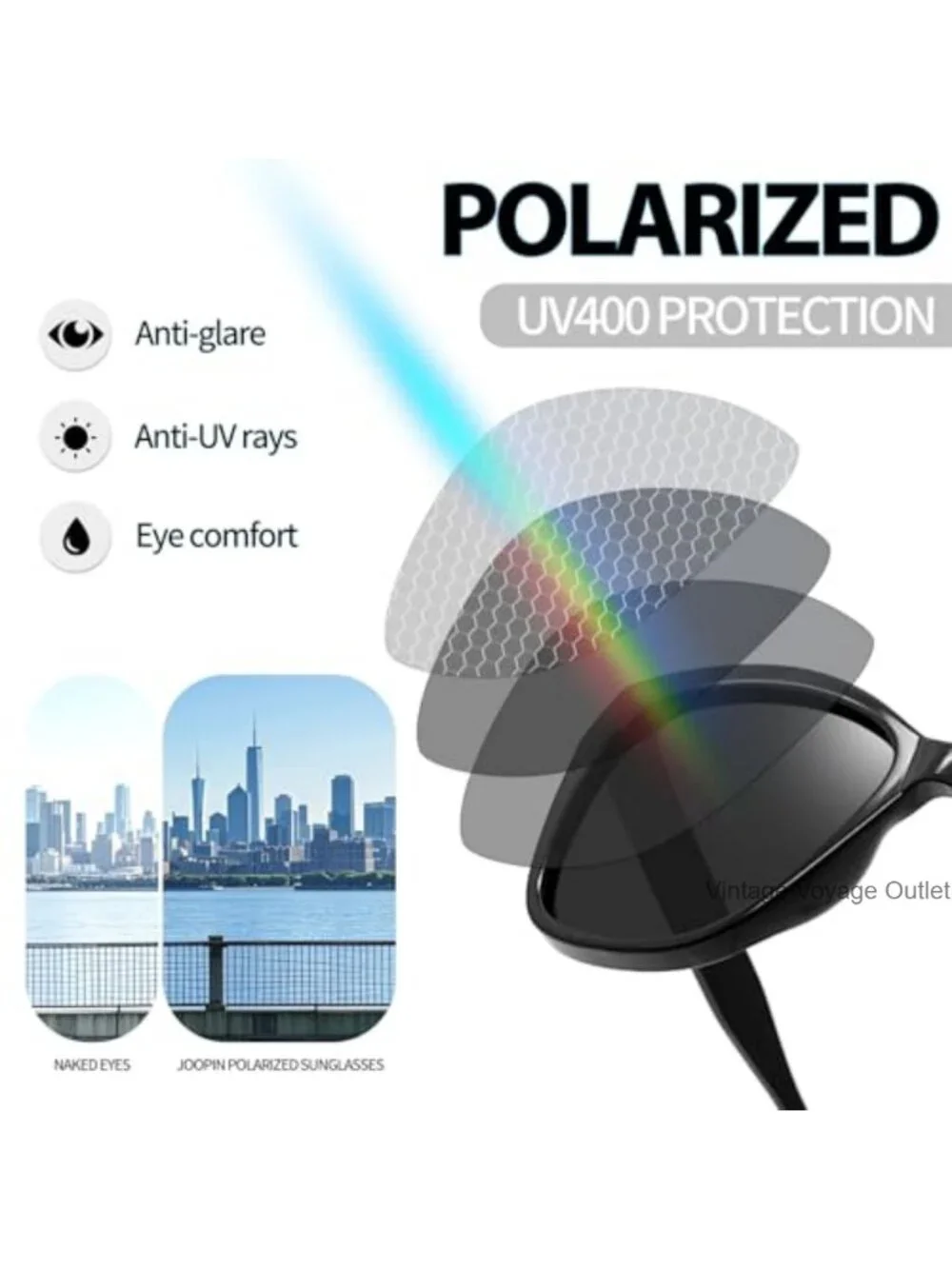 Oversized Cateye Sunglasses Women UV Protection Polarized TR90 Acetate
